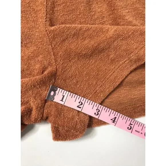 Marine Layer Set Women's Terry Out Resort Top Shorts Brown Casual Relaxed Vaca - Picture 16 of 16